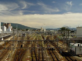 Větší verze po kliknutí. Cestou z Nagana do Matsumota, Japonsko (29. srpna 2010)
